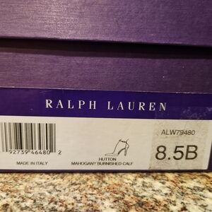 Ralph Lauren Mahogany Burnished Calf Heels